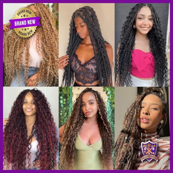Deep Wave Human Hair Extensions for Boho Braids 20 Inch